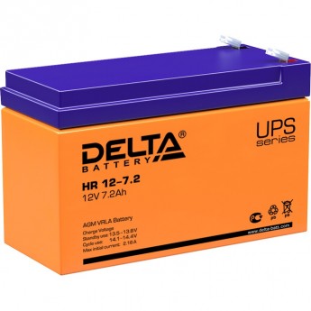 Аккумуляторная батарея DELTA HR 12-7.2 12V / 7.2Ah Аккумуляторная батарея DELTA HR 12-7.2 12V / 7.2Ah