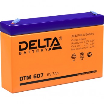 Аккумуляторная батарея DELTA DTM 607 6V / 7Ah